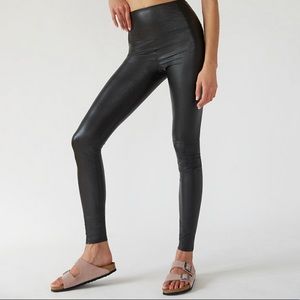 Leather high waisted leggings